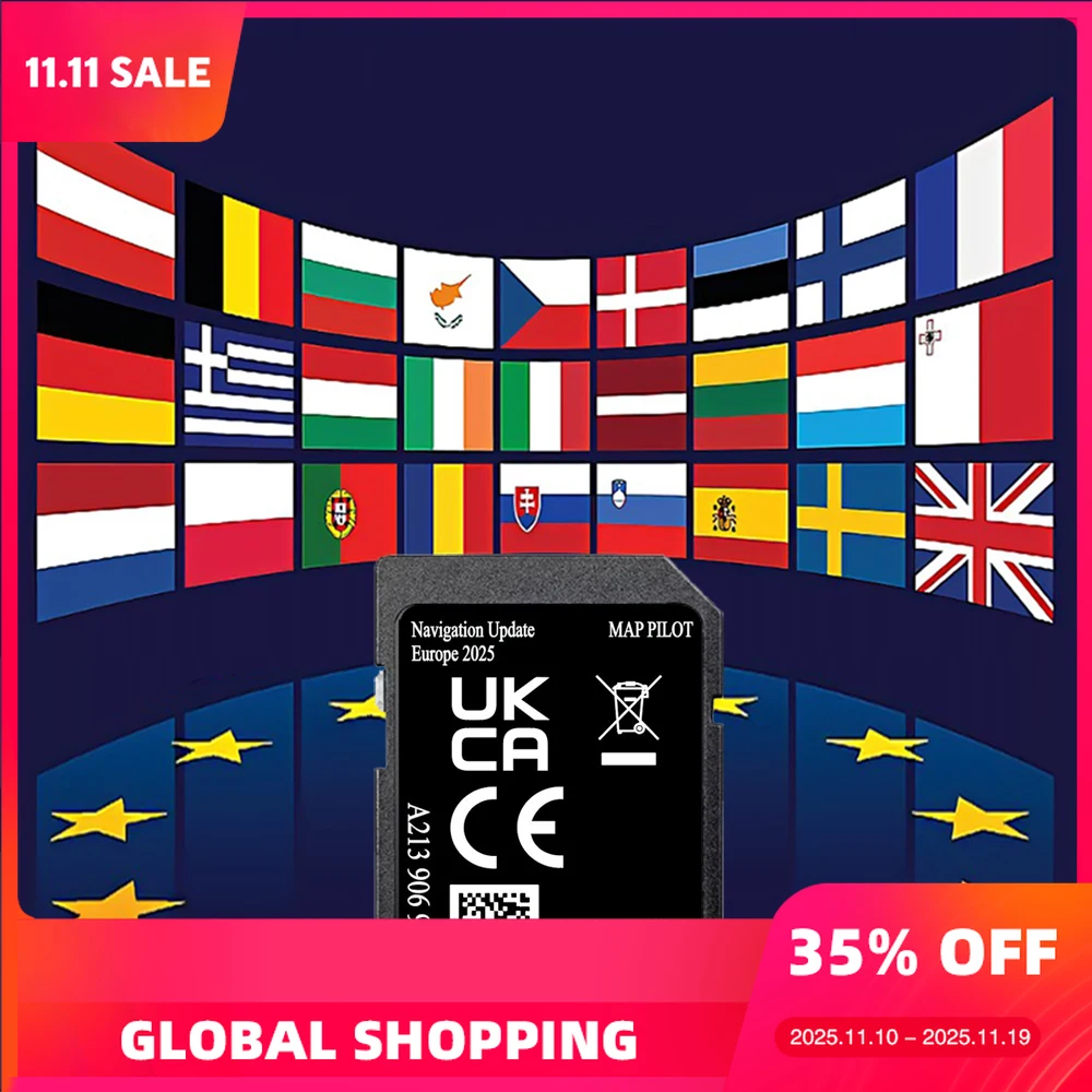 

Спутниковая SD-карта для Mercedes A213 Garmin Map Pilot STAR2 V19 Европа 2022 GLC C E V стандартная с бесплатной противотуманной пленкой