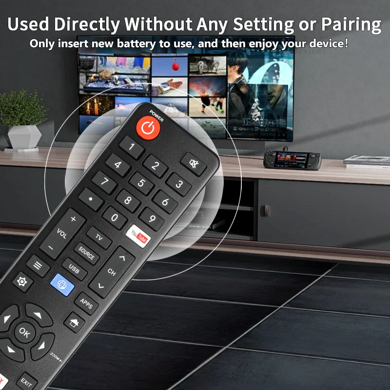 RC320 For Fanco Atvio Remote Control Replacement With Netflix YouTube Buttons, For Fanco Atvio Smart TV