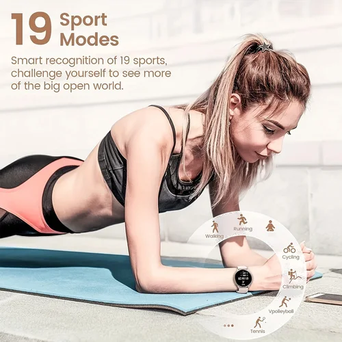 Imagen 2 del producto Nuevo reloj inteligente con llamada Bluetooth para mujer, control del ritmo cardíaco y de la presión arterial, relojes inteligentes impermeables para hombres, reloj inteligente para Samsung IOS