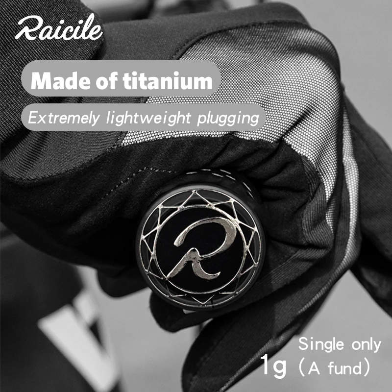Raicile Titanium Alloy 3D Printed Bicycle Handlebar Plug, Suitable for Mountain Bikes, Road Bikes, and Bicycle Accessories