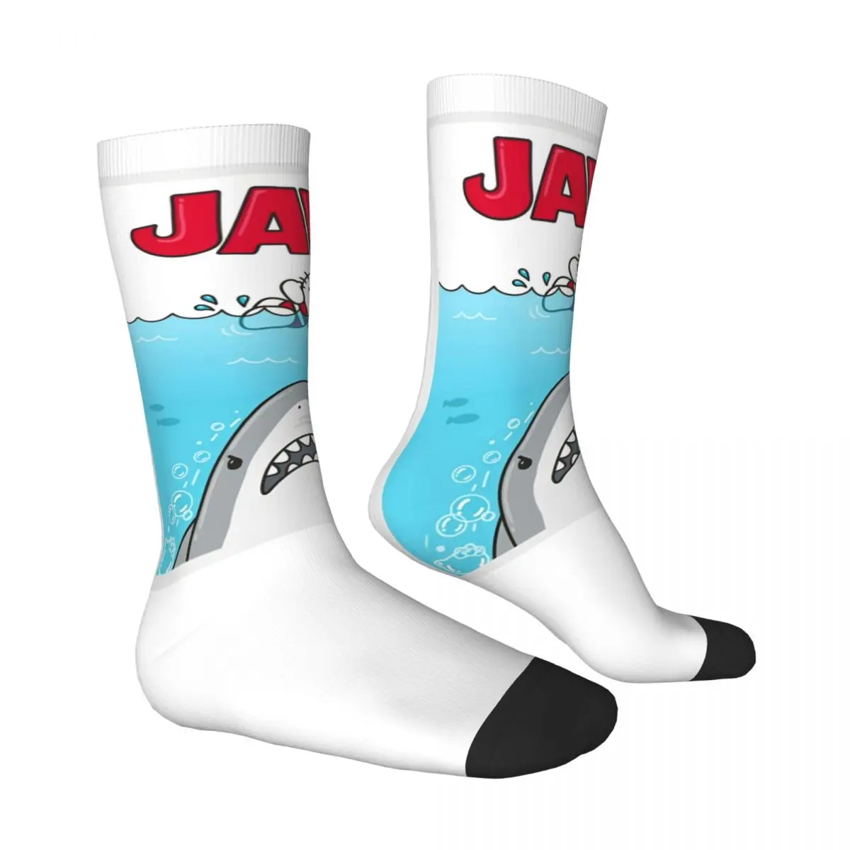 Jaws-Calcetines antideslizantes para hombre, medias con estampado de Hellos Kittys, estilo coreano, cómodos, para exteriores, para invierno