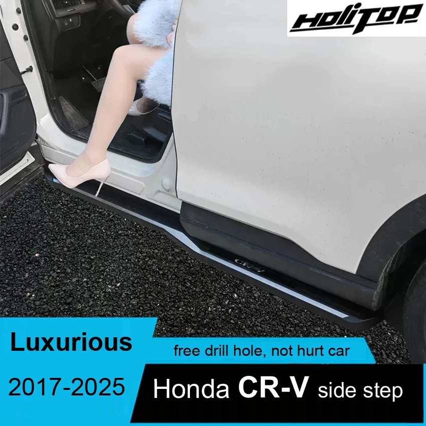 

Luxurious side step foot pedal nerf bar running board for Honda CR-V CRV 2017-2024,free drill hole,not hurt car,promotion price