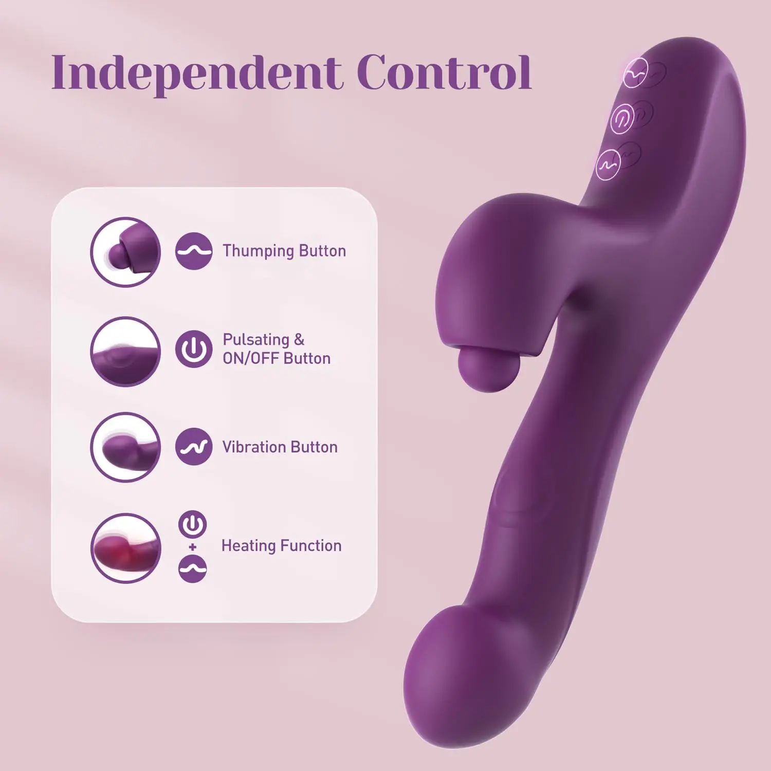 Vibrador de conejo tremante del clítoris del perro de Tracy para la estimulación del punto G del clítoris de las mujeres, estimulador de consolador vibrador Triple con 3X5X