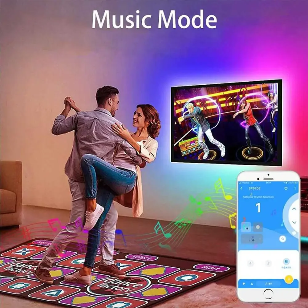 Imagem -06 - Controle Remoto para Led Strip Light Módulo Lâmpada Dc5v Ws2811 Ws2812b Música Bluetooth App Controller Sp620e Plug Usb com ir 21 Chaves Lâmpada