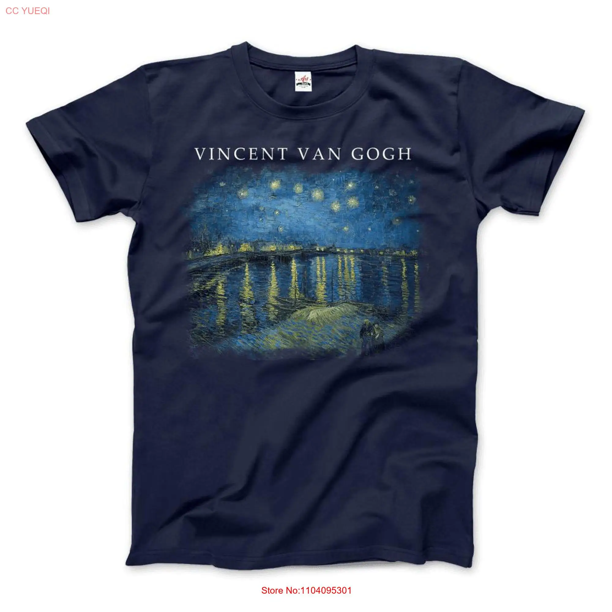 Van Gogh Starry Night Over the Rhône 1888 Artwork T Shirt long or short sleeves