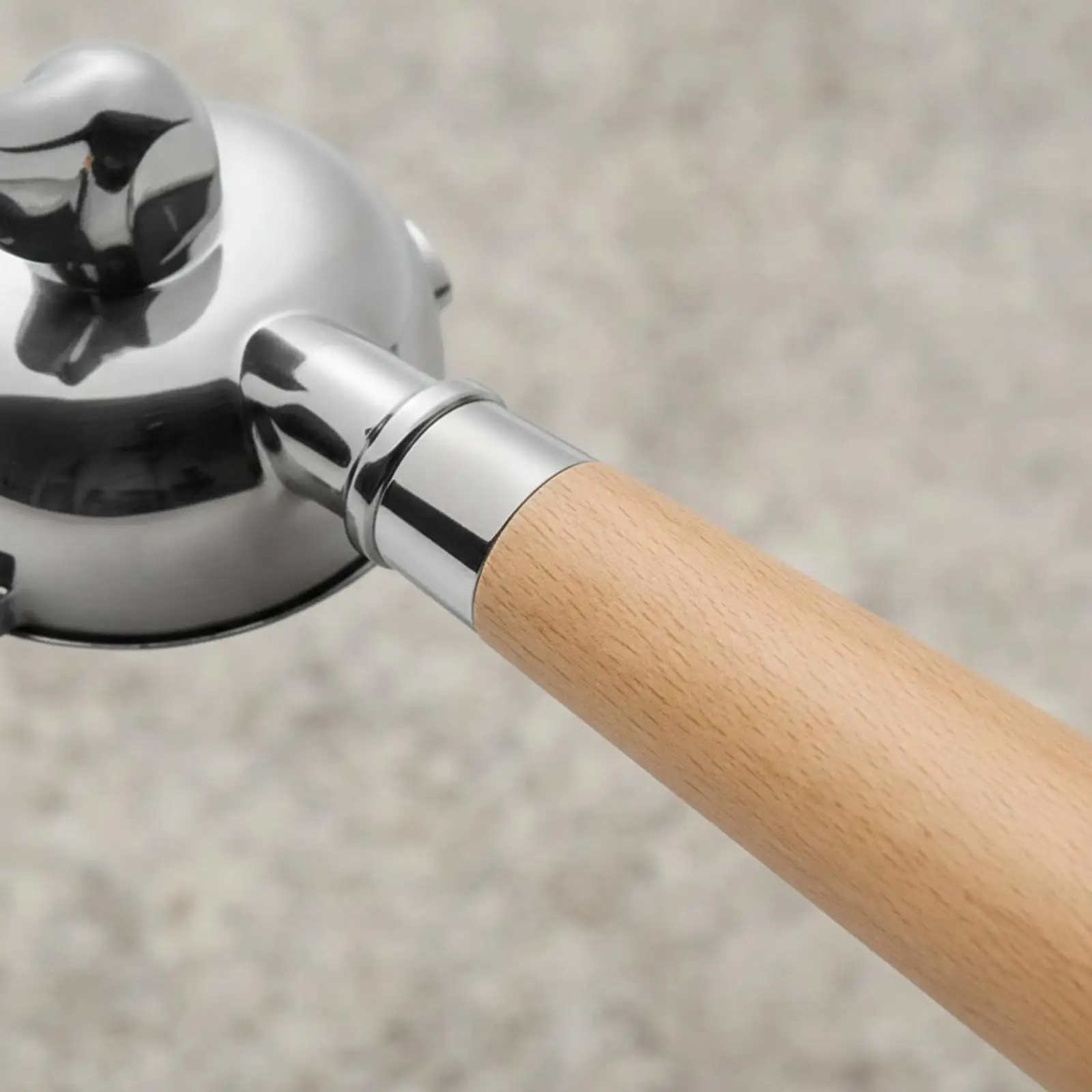 58mm Espresso Portafilter Handle with Basket Stainless Steel Wood Grip for E61 Group Head Coffee Maker
