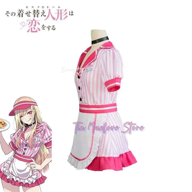 

a7d@Anime My-Dress Up Wigs Darling Cosplay Costume Marin Kitagawa Halloween jirai kei Suit Women Pink Lolita Sexy Maid JK Unifor
