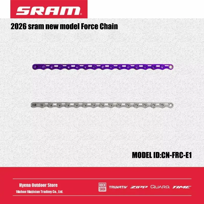 

НОВАЯ цепь серии SRAM Force 2026 CN-FRC-E1 Характеристика скорости 12/13 Фиолетовый и серебристый двухцветный сердечник Технология Flattop