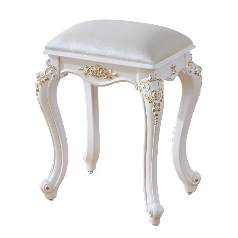 European American dresser stool makeup stool soft bag small square stool household chair nail stoo 45cm high dining table stoo