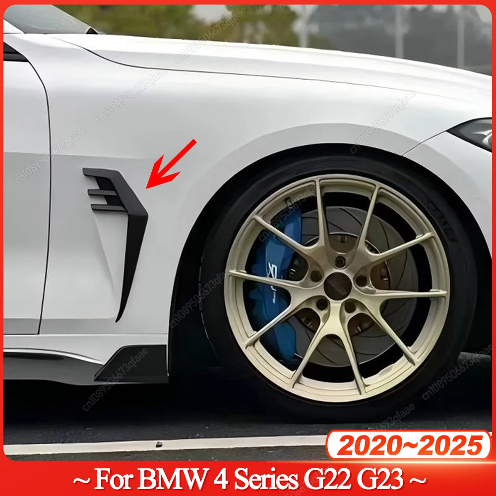 

Car Exterior Side Wing Air Flow Fender Canards Trim For BMW 4 Series G22 G23 2-Door Coupe 2020-2025 Gloss Black Bodykits Tuning