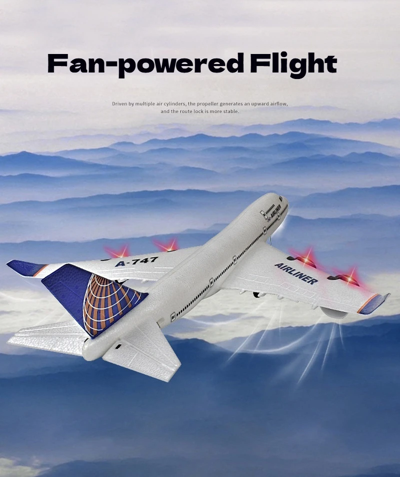 

Радиоуправляемый самолет A380 747 с фиксированным крылом, из пенопласта, трехканальный, высокопрочный, ударопрочный, для ручного запуска, игрушка-планер, подарок