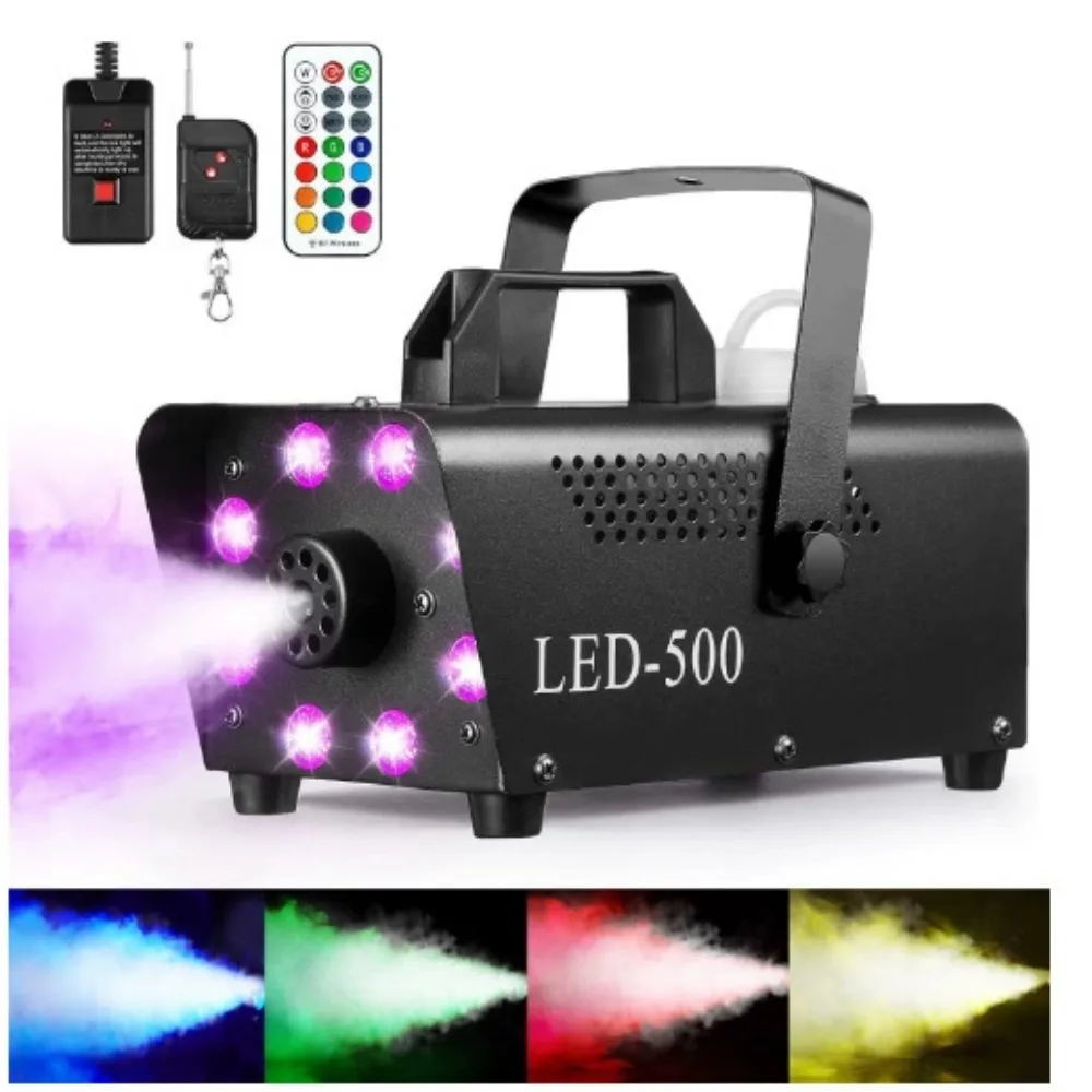 8灯led500wスモークマシン調整可能なカラーフードハロウィンプライベートルームバーフードステージ照明