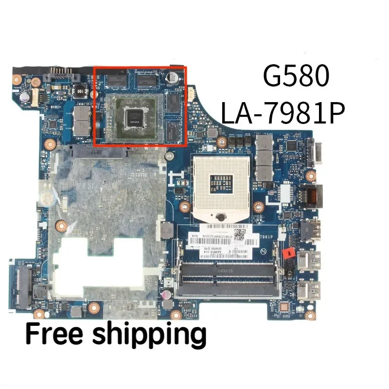 เหมาะสําหรับ Lenovo G580 แล็ปท็อป QIWG5_G6_G9 LA-7981P Mainboard 100% ทดสอบทํางานอย่างเต็มที่