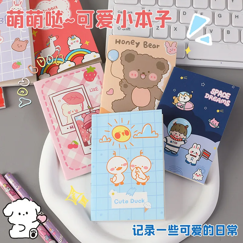 50Pcs Cartoon Creative Cute Mini Notebook Student Prize Gift Notebook Pocket Notepad Diary Plan Memorandum Notebooks Stationery