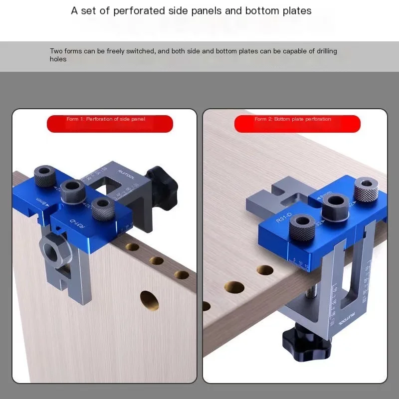 2024 New Cabinet Hardware Jig Template Tool - Woodworking Adjustable Punch Locator for Installation of Handles, Knobs on Doors