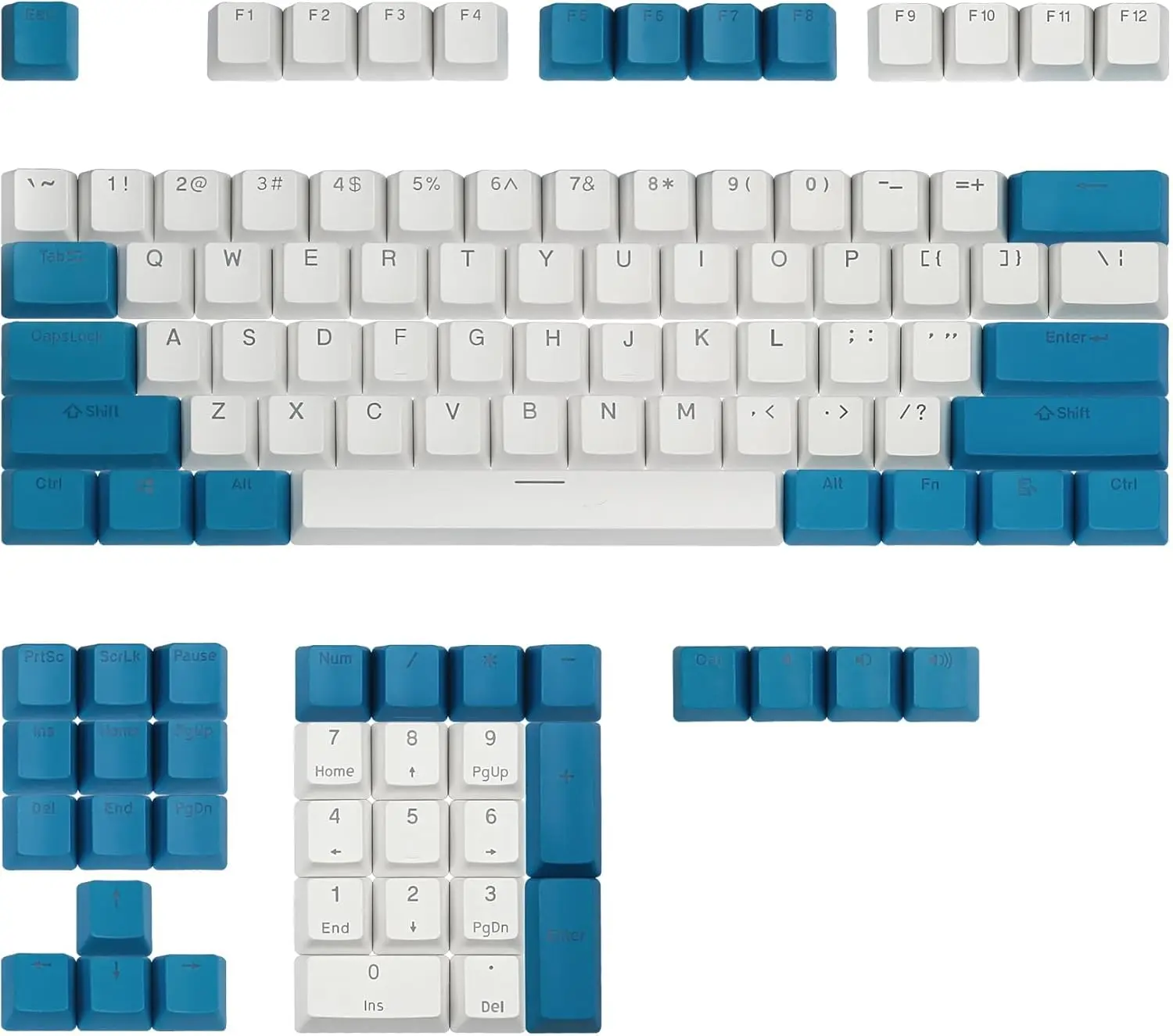 

PBT Keycaps Backlit Cherry MX Keycap Set Doubleshot OEM Profile Translucent with Keycap Puller for US Layout 61 87 104 108 MX Sw