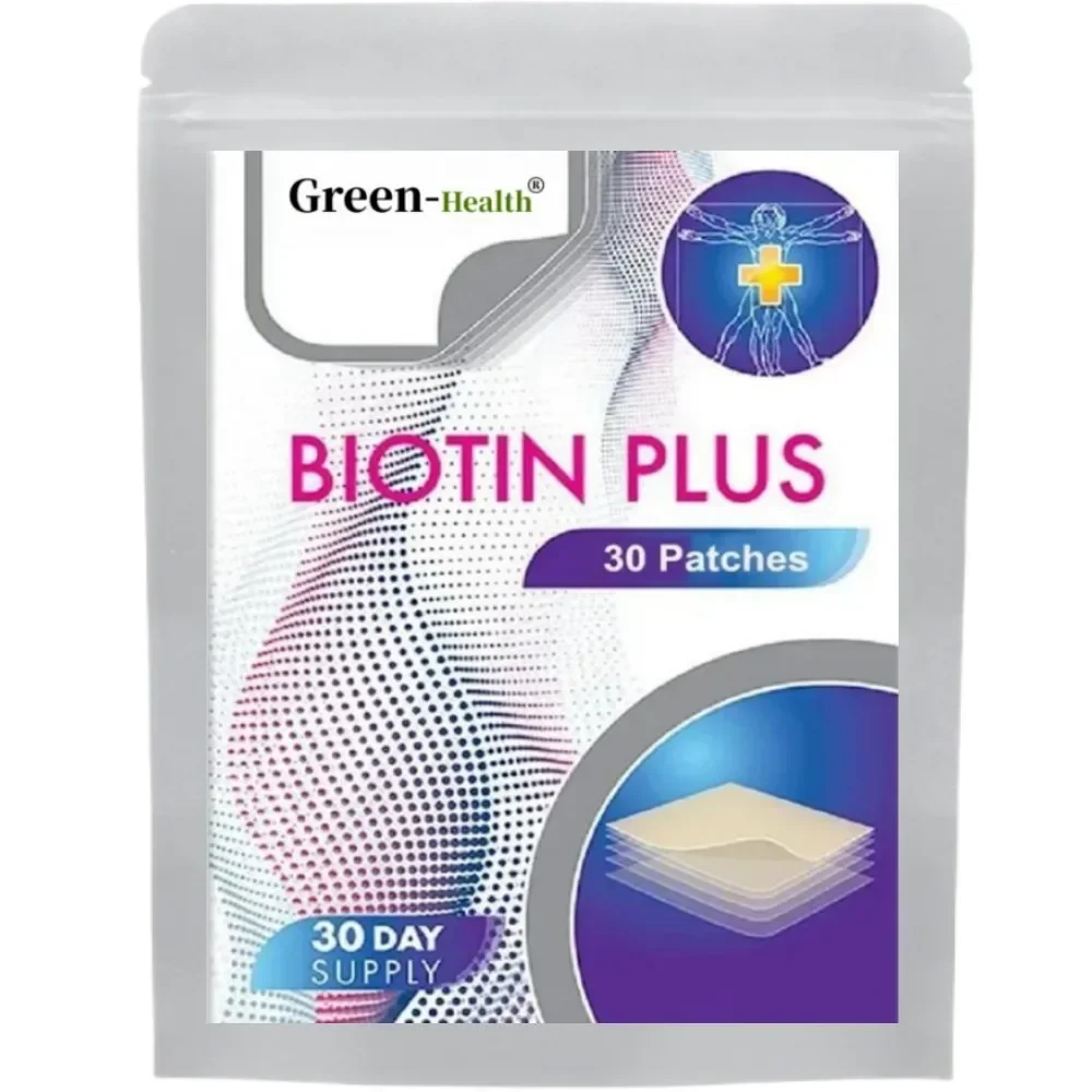 Parches Transdermicos Biotin Plus - 30 Parches Suministro de Un Mes