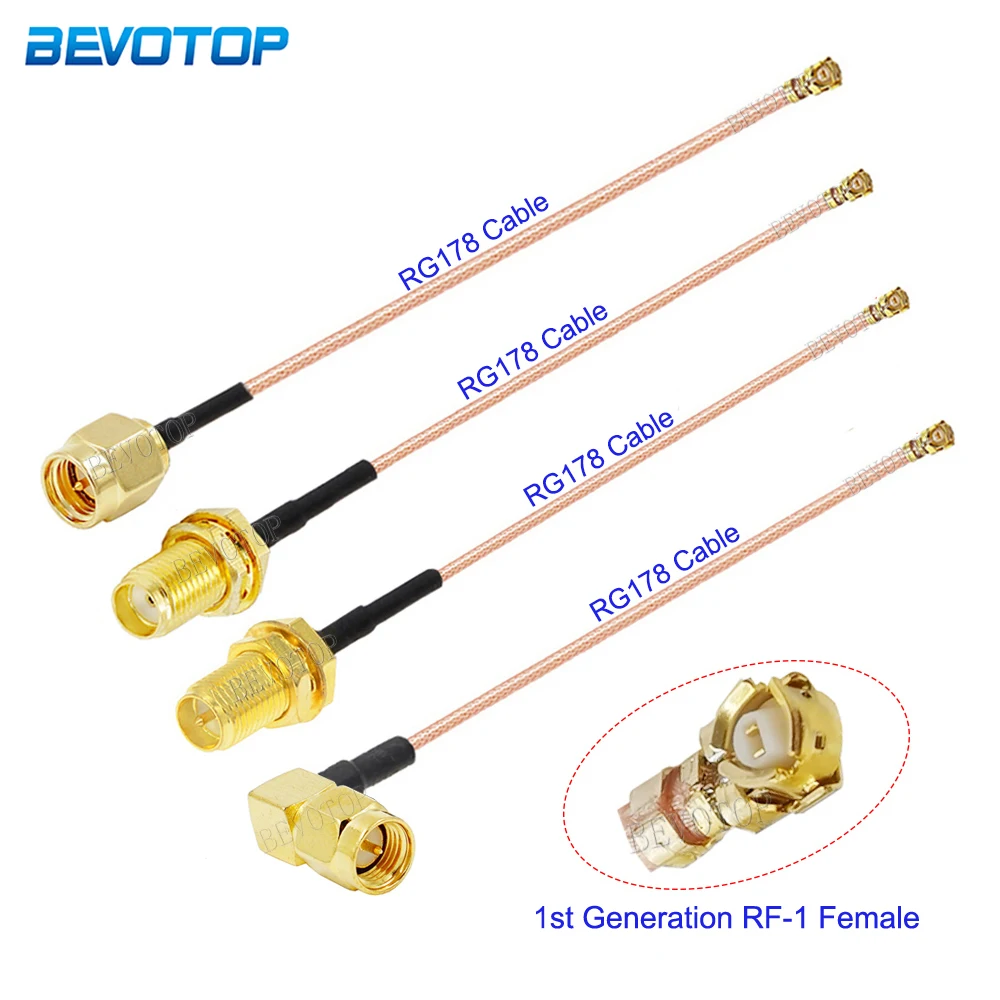 10Pcs/Lot RG-178 SMA Male/Female to U.fl IPX-1 Female Connector SMA to IPX RF Cable Pigtail Jumper  for WIFI Router GPS Antenna