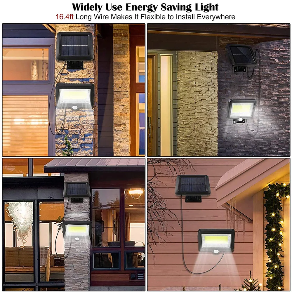 Solar Lights Outdoor Garden Wall Lamp Motion Sensor IP65 Waterproof Energy Saving Lamps for Outdoor Courtyard Street Porch Etc.