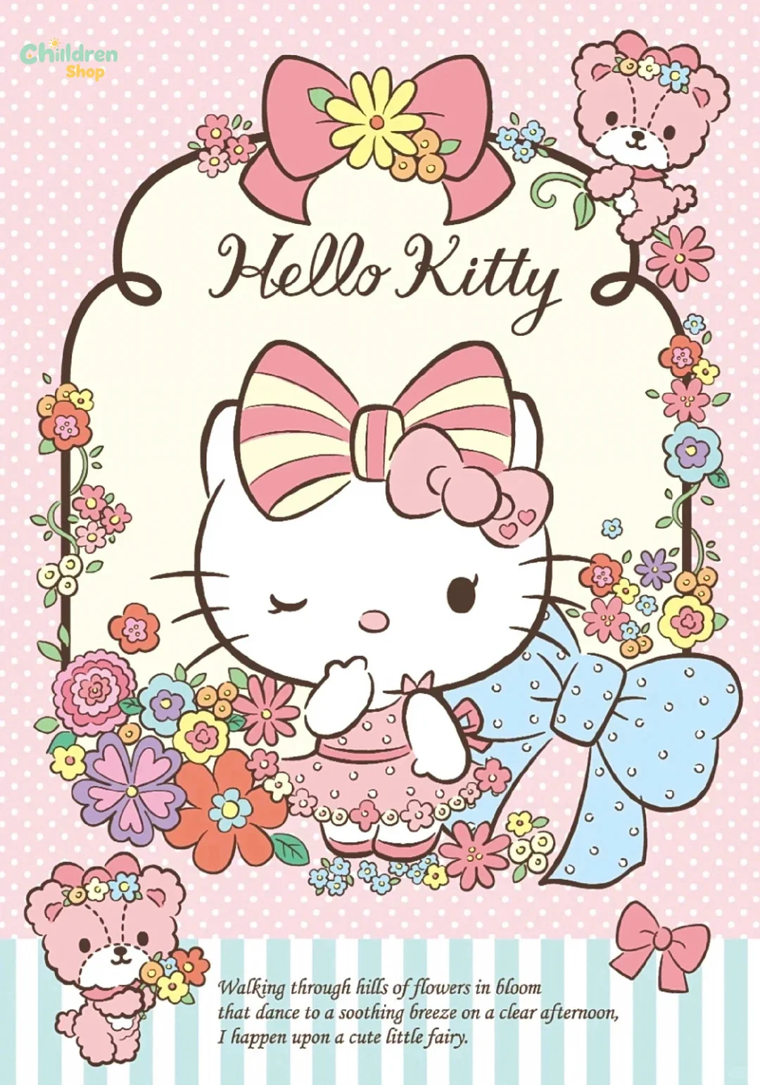 Cute Sanrio Hello Kitty ,Vintage Girly Floral ,Wall Art For Girls Bedroom Home Decoration Gift5D DIY Diamond Painting,No Frame