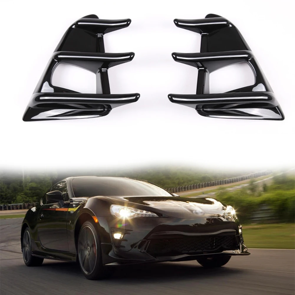

1 пара накладок на переднюю противотуманную фару для Toyota 86 GT86 2016-2020, накладка на переднюю противотуманную фару, глянцевая черная автомобильная фара, аксессуары