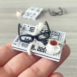 1:12 Dollhouse Accessories Simulation Miniature Newspaper Magazines Model Mini Props For Bjd Ob11 Dolls Kids Pretend Play Toys