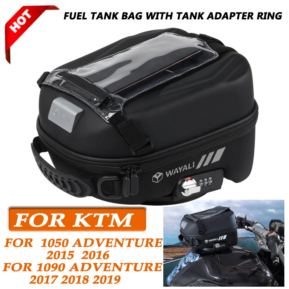 

For KTM 1050 ADV ADVENTURE 2015 2016 1090ADV ADVENTURE 2017-2019Fuel Tank Bag Navigation Packag Storage Bag with Lnstall Adapter