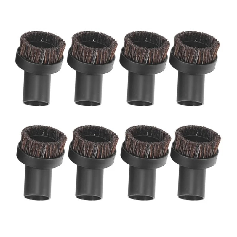 

8Pcs Horsehair Bristle Vacuum Cleaner Round Dusting Brush Replacement, Corner/Track Cleaning Tools,Inner Dia 32Mm