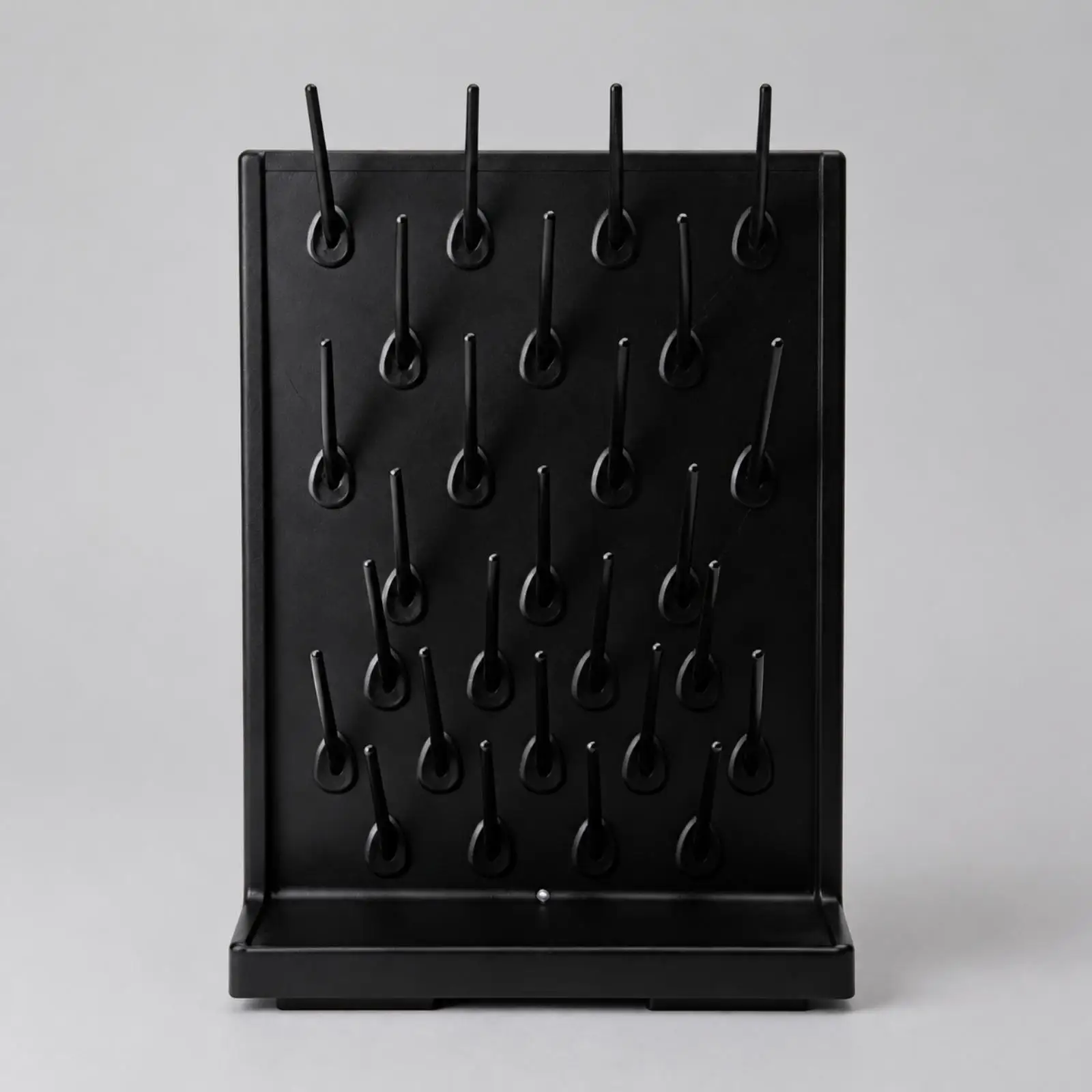 Polypropylene Lab Drying Rack for Beakers and Flasks with Drainage Base for Lab Bench Cleanup and Organization