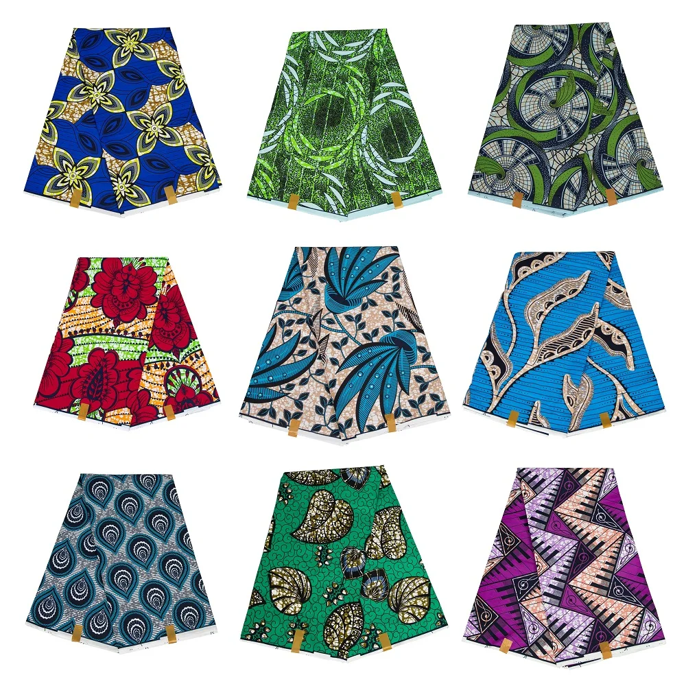 New African Printed Fabric Ankara Polyester Multicolor Dress Fabric Traditionally Used As Dress Fabric for Party Weddings