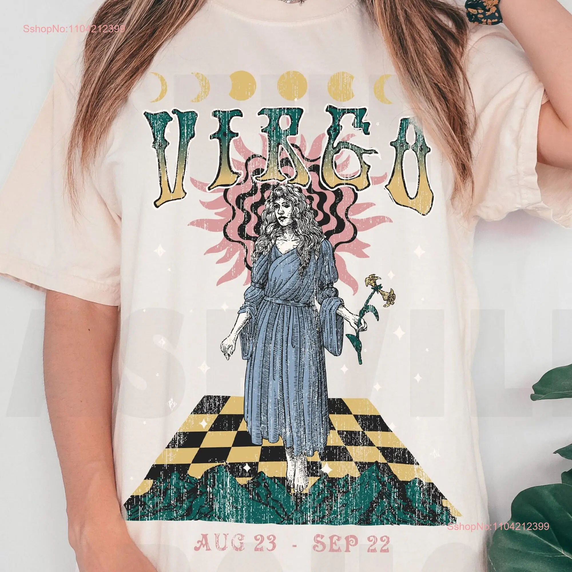 Virgo Zodiac T Shirt Comfort Colors Nineties Vintage Inspired Concert  long or short sleeves