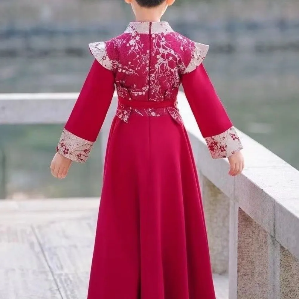 2025 Chinese Hanfu for Boys - Tang Dynasty Prince Outfit, Breathable Cotton Spring/Autumn Clothes, Kids Traditional Costume