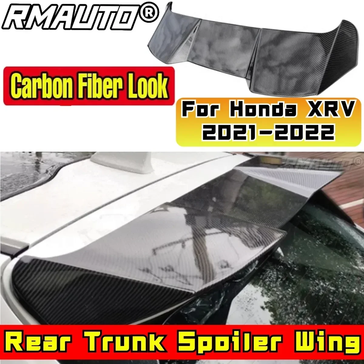 For Honda VEZEL XRV 2019 2020 2021 2022 2023 Rear Spoiler Wing Exterior Part ABS Plastic Car Rear Roof Spoiler Car Accessories