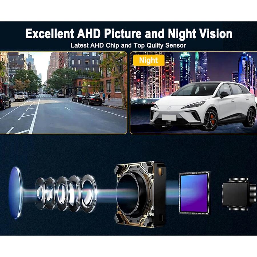 Car AHD Reverse Rear View Backup Camera For MG4 EV Decoder Dynamic Parking Line Plug and Play Support Original Parking Sensor