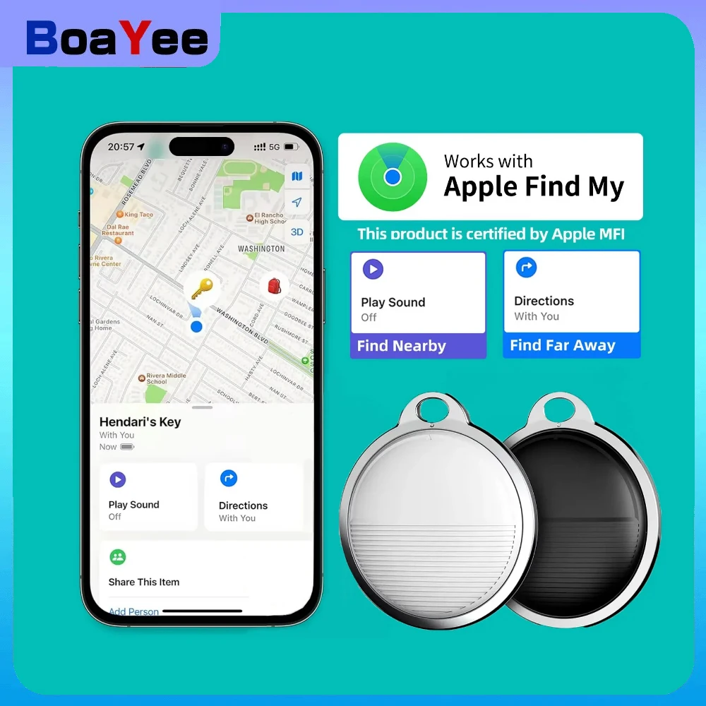 

Mini Gps Tracker for Ios System Find My App Airtag Smart Bluetooth Locator Child Finder Bag Anti-Loss Pet Collar with Tracker