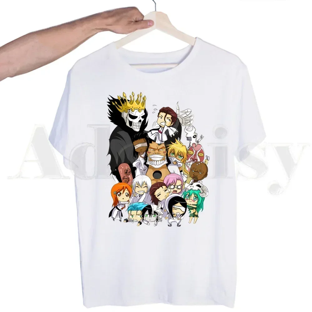 Bleach Anime Kurosaki ichigo Zaraki Kenpachi Tshirts Men Fashion Summer T-shirts Tshirt Top Tees Streetwear Harajuku Funny