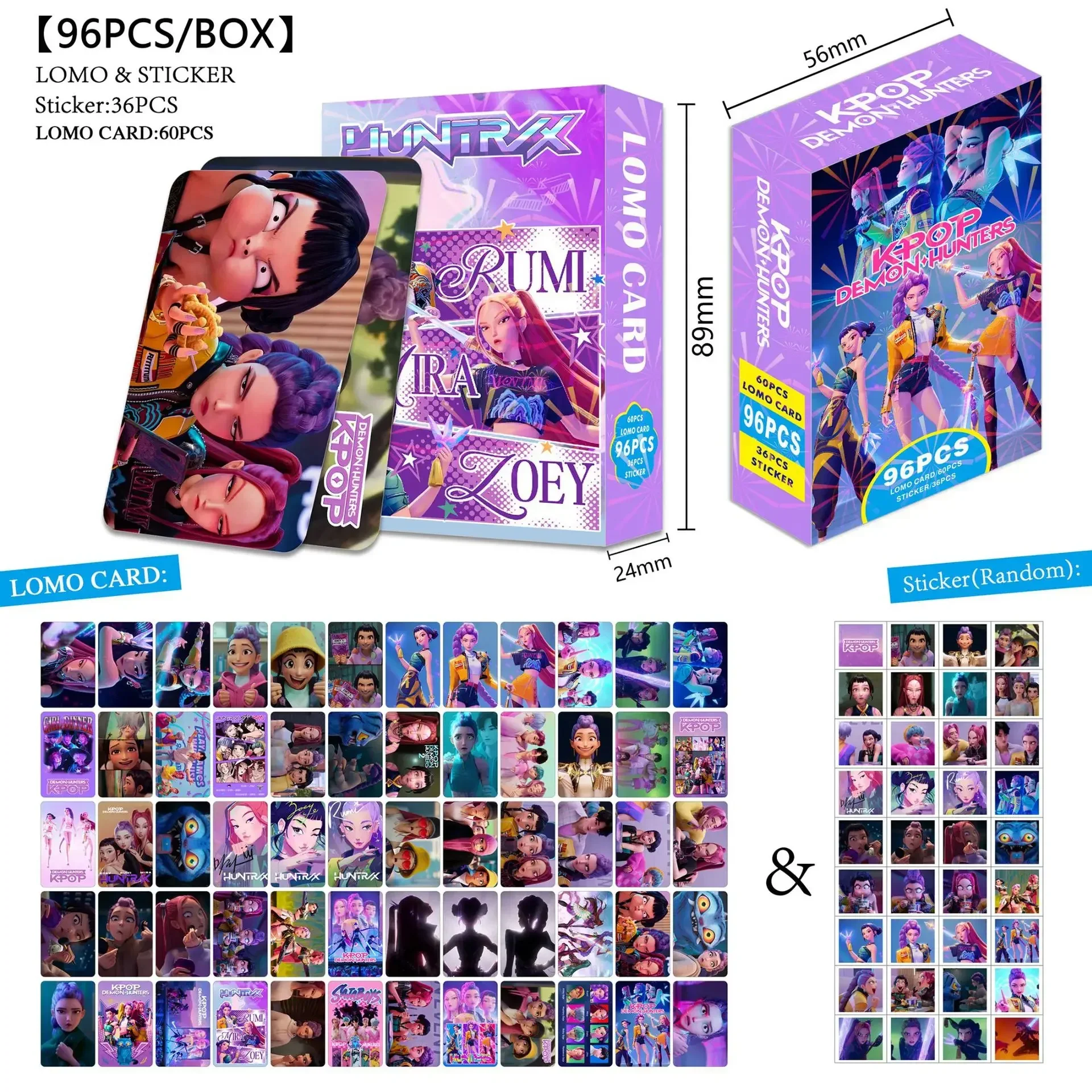 مجموعة هانتر جيرل 30/92 قطعة من بطاقات LOMO القابلة للجمع K-POP Fans GiftsHot K-POP Demon Holographic Trading Cards Set - #5