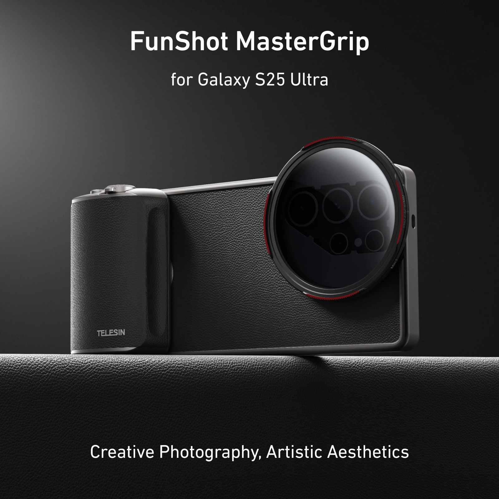 TELESIN ماستر اطلاق النار مجموعة الهاتف كاميرا قبضة اليد حامل هاتف CPL ND 2-32 تصفية مقبض البعيد لسامسونج غالاكسي S25 الترا