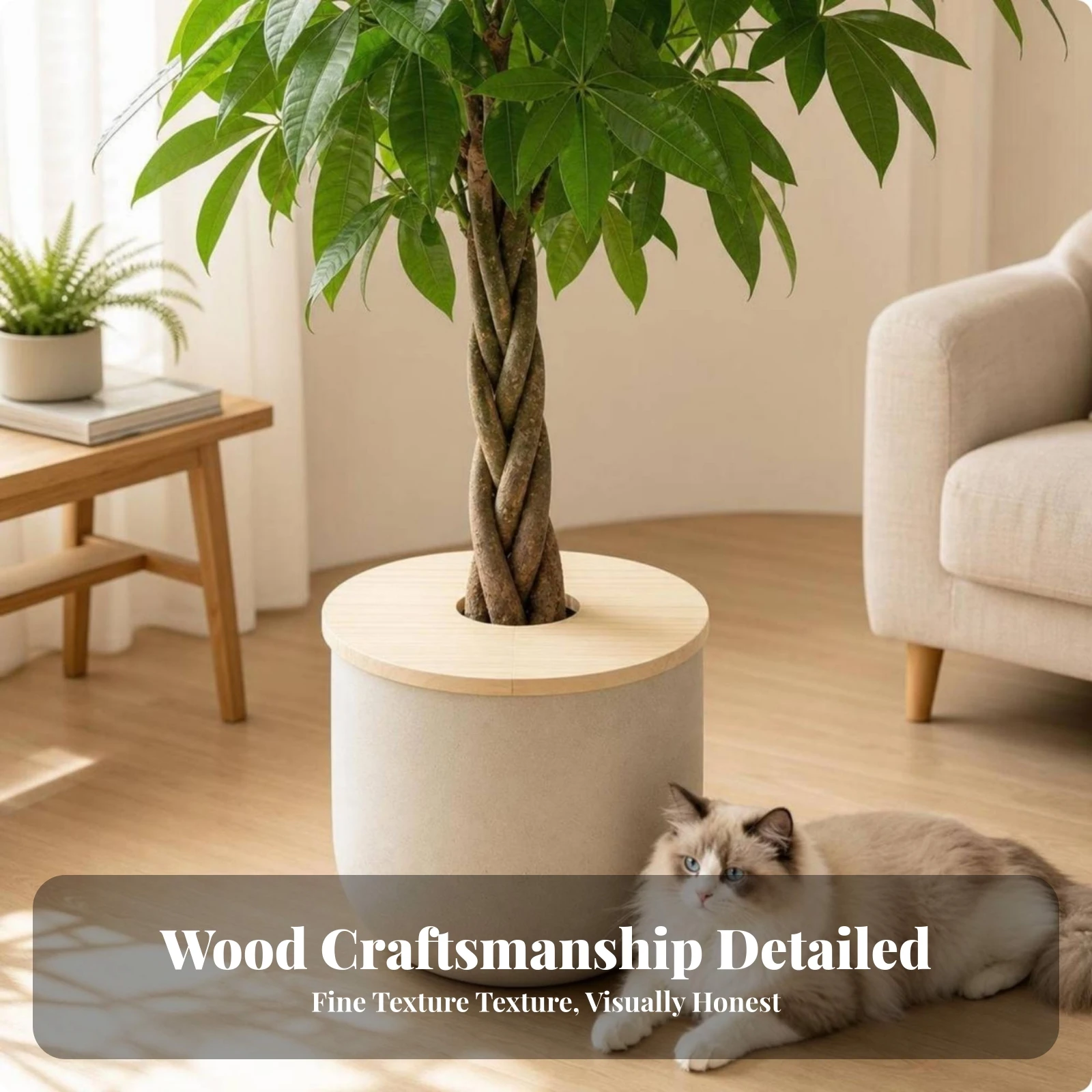Penutup Pot Kayu dengan Lubang - Home Decor Center ulasan dan harga