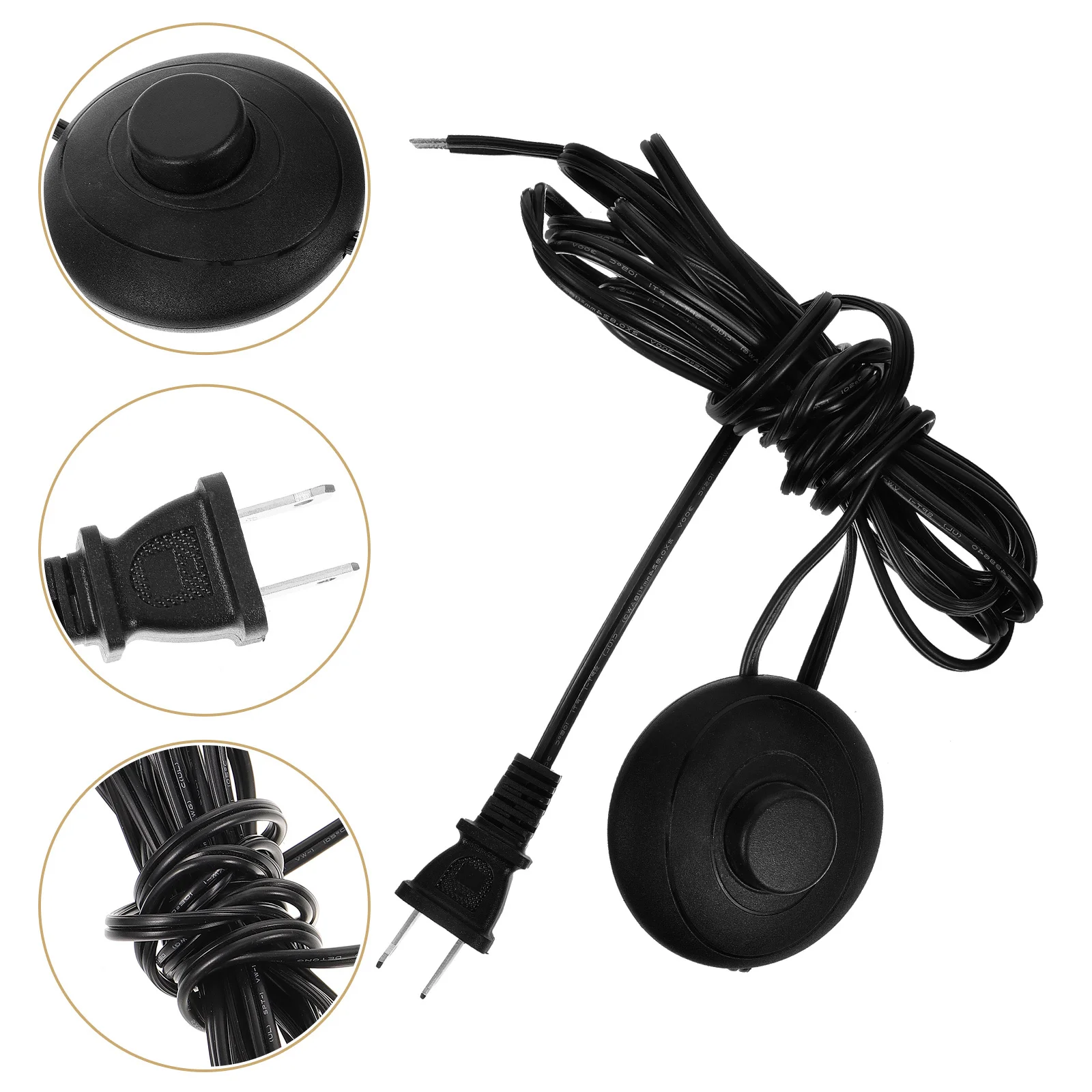 مفتاح سفلي مصباح أرضي سلك تحكم قابل للتعديل لإضاءة سلك المصباح مع تمديد المكونات للمصابيح الداخلية