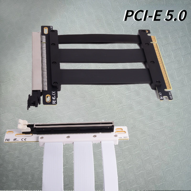 

Универсальный полноскоростной 5,0 PCIE X16 Riser Cable Видеокарта PCI-E X16 5,0 Удлинитель графического процессора PCI Express Gen5 Riser Экранированный удлинитель
