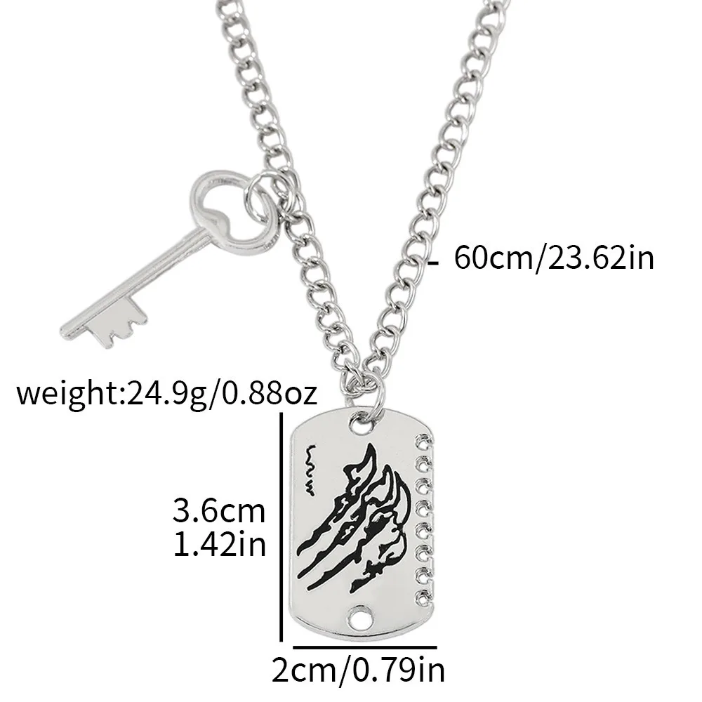 Love and Deepspace Caleb Rafayel Personality Couple Fashion Necklace Wolf Claw Cosplay Pendant Clavicle Chain Holiday Gifts view 2