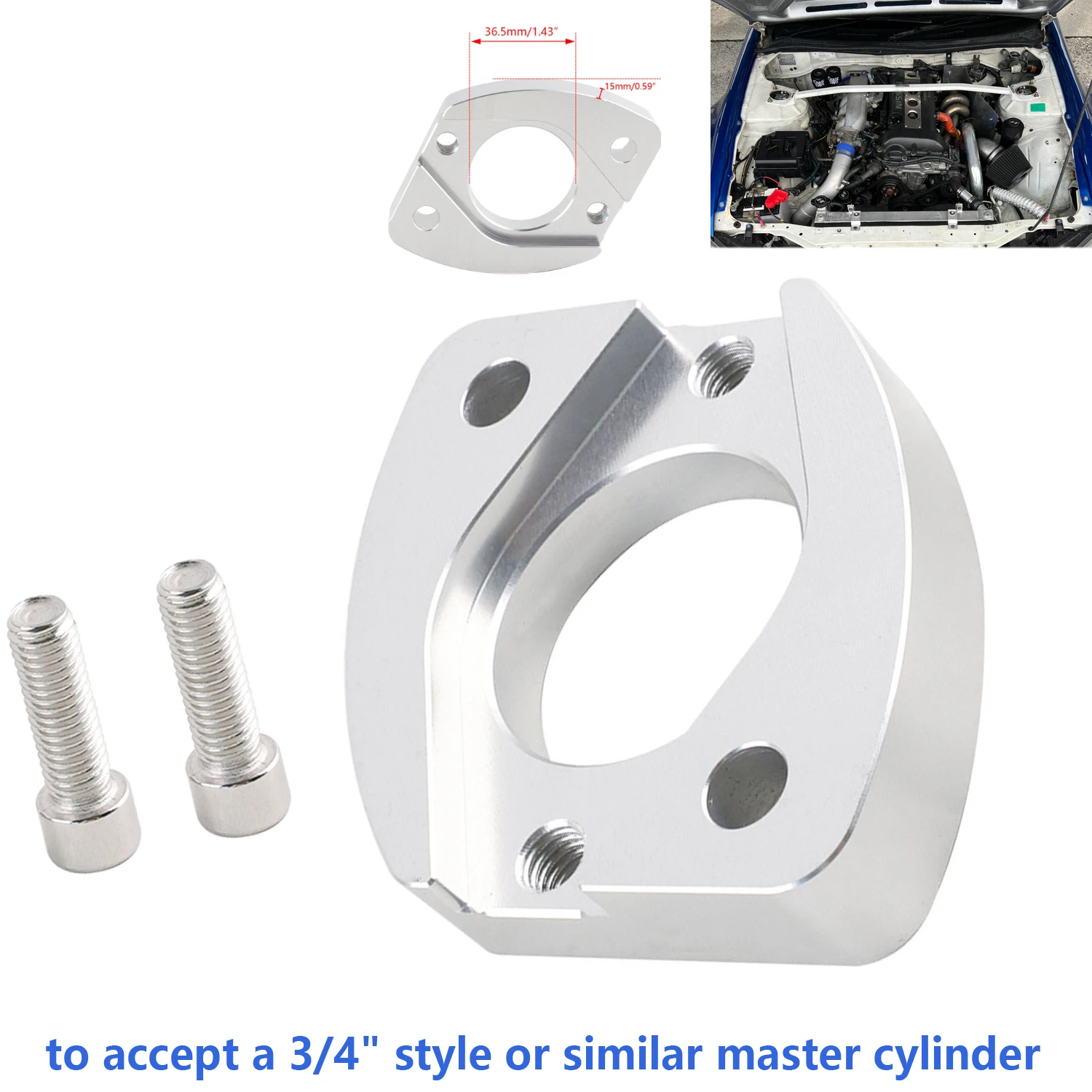 240SX S14 S13 CLUTCH MASTER CYLINDER ADAPTER V2 180SX LS1 T56 RB SR KA SWAP