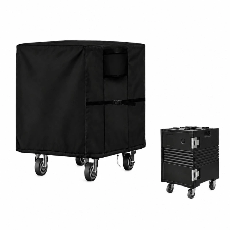 Coated Warmer Box Cover with Air Opening, Lower Cord and Side Closure to Help Keep Rain and Common Outdoor Debris Off JOMD