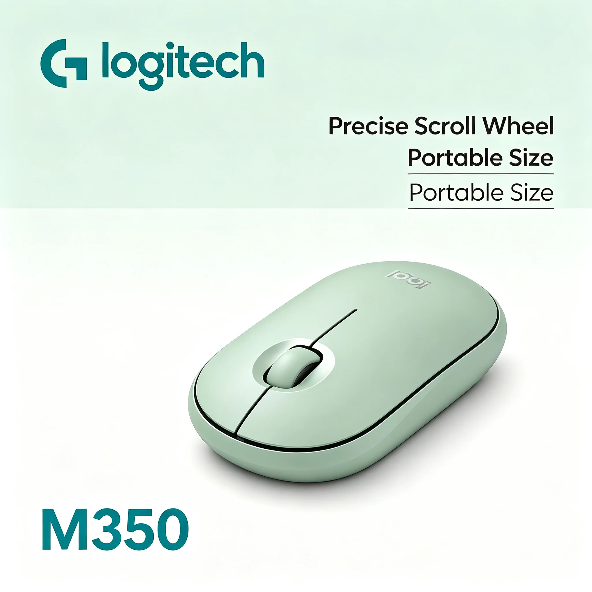 Logitech M350 Low Noise Wireless Mouse Slim Lightweight Mice for Daily Home Office Work