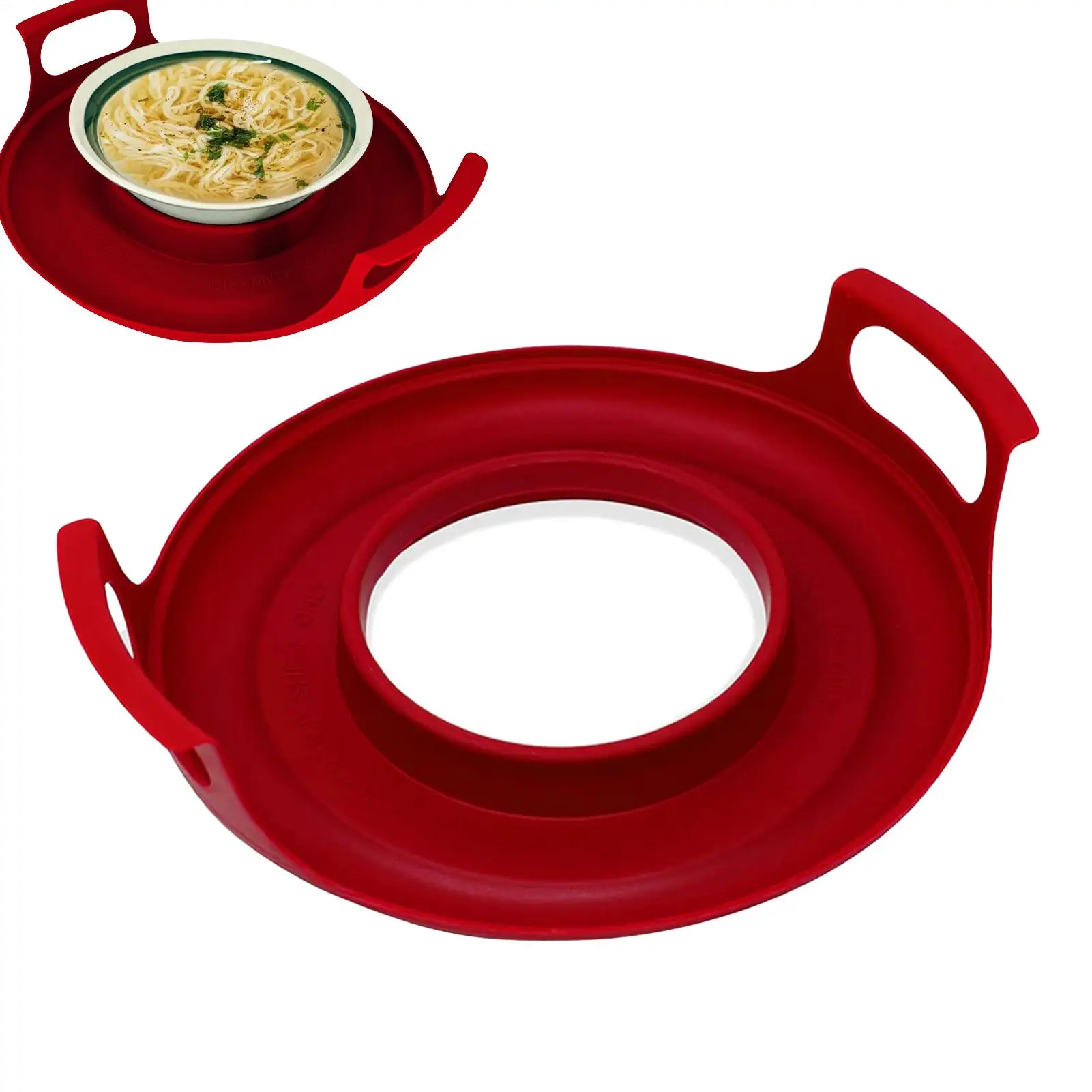 Microwave Plate Tray Microwave Handle Tray Hot Bowl Holder Heat Resistant Microwave Bowl Cozy Microwave Holder Carrying Tray