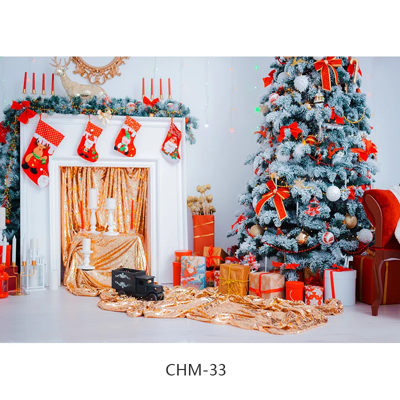 Vinyl Christmas Day Indoor Theme Photography Background Christmas Tree Children Backdrops For Photo Studio Props 710 CHM-112