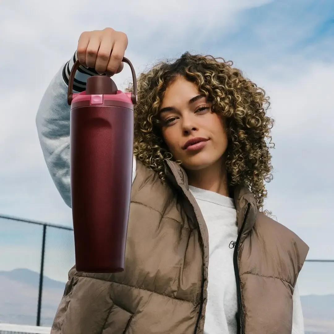 Owala Leak Proof Insulated Water Bottle with Two-Way Spout, Built-In Straw and Bucket Handle For Travel&Sports, BPA Free，30Oz