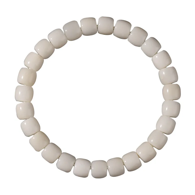 فاكهة هاينان الطبيعية العاجية غير مسحوقة مقطوعة بشكل مستقيم من الفاكهة الأصلية دائرة واحدة وسوار طويل من خرز بوذا #5