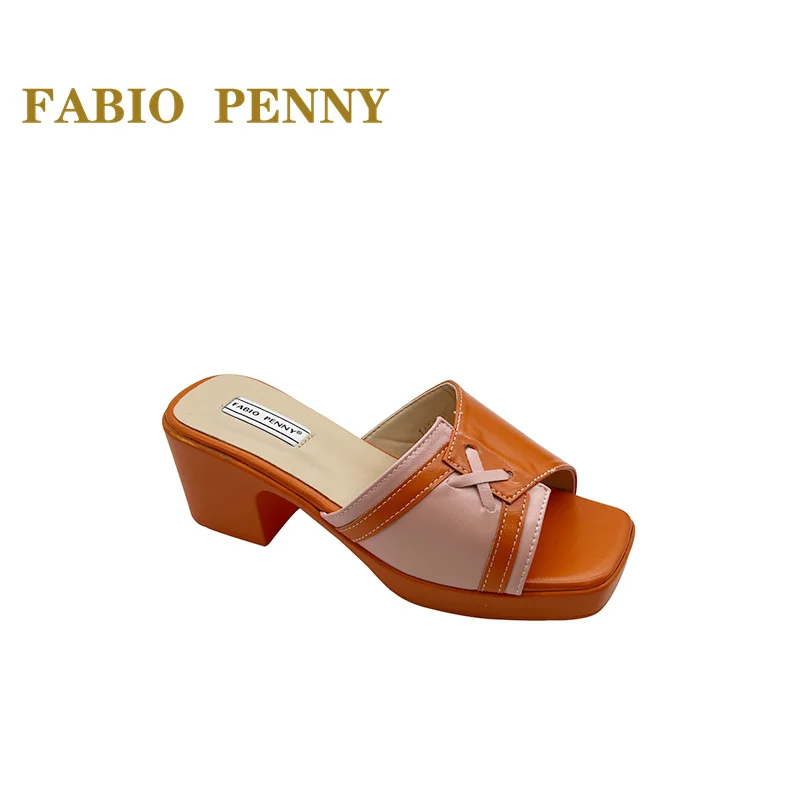 FABIO PENNY Summer fashion holiday casual women\'s slippers with color matching